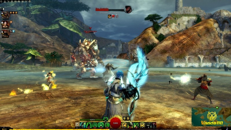 Guild Wars 2 cũng có hệ thống chiến đấu động, với các kỹ năng và combo phức tạp