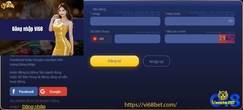 Đăng nhập Vi68 chọn truy cập link chính thức, an toàn