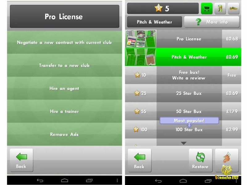Kỹ năng trong New Star Soccer đa dạng