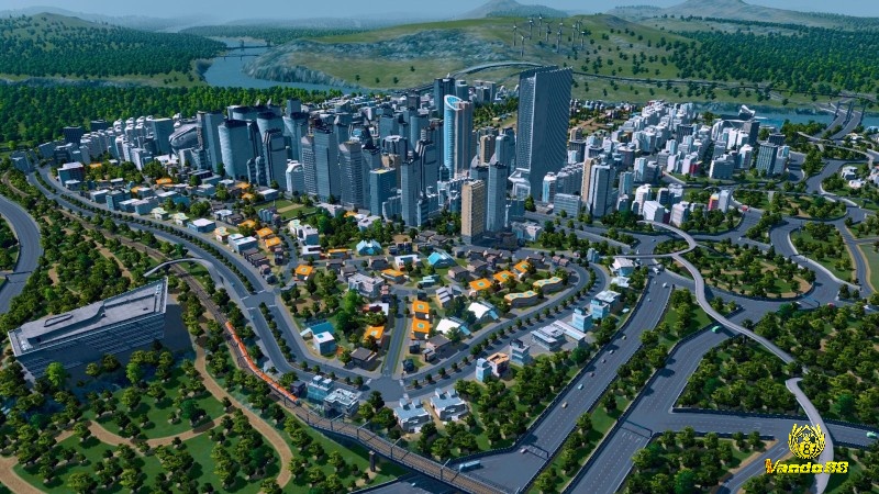 Game xây nhà PC với trải nghiệm quy hoạch và xây dựng thành phố hiện đại chi tiết.