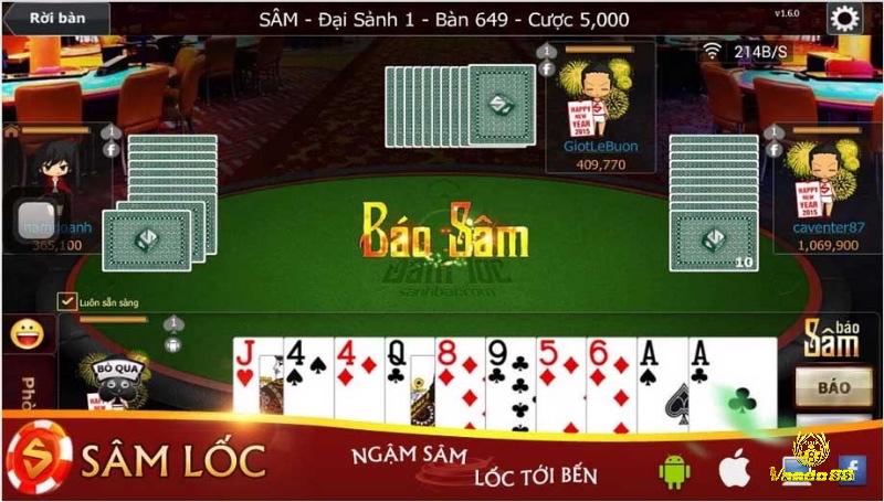 Tính năng “Báo sâm” tạo nên sự kịch tính và khác biệt trong mỗi ván sâm lốc.