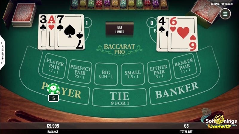 Cược “Xỉu” thắng theo cách tính tài xỉu Baccarat khi cả hai cửa đều rút thêm, tổng cộng 6 lá.