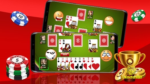 Giao diện tìm kiếm game phỏm offline trên Google Play và App Store.