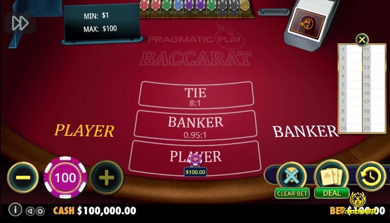 Với ba cửa cược cơ bản, trò Baccarat mang đến trải nghiệm nhanh, hấp dẫn và đầy kịch tính.