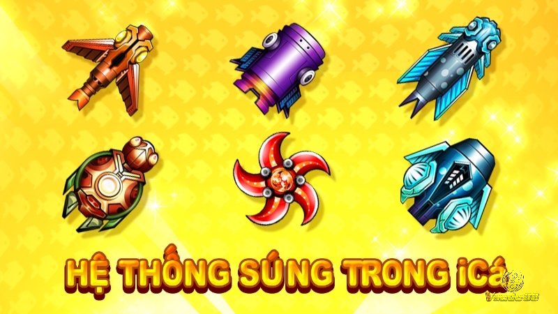 Hệ thống vũ khí phong phú giúp người chơi linh hoạt lựa chọn cách săn cá hiệu quả nhất.