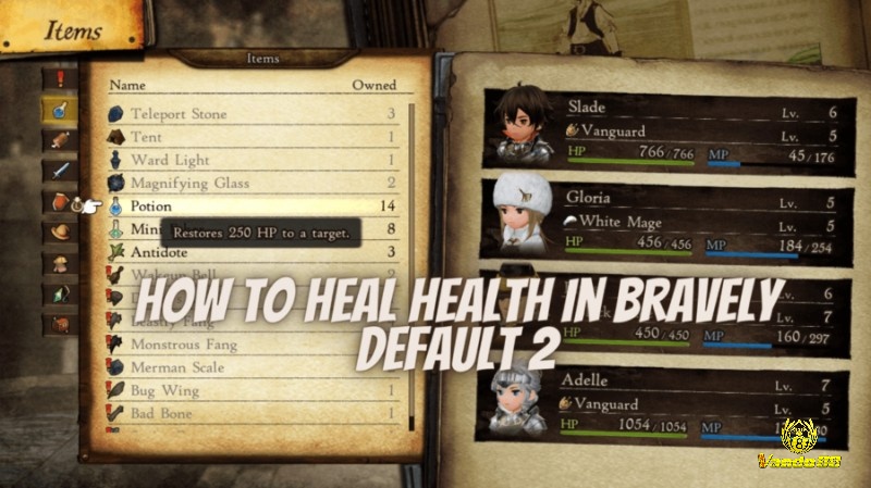 Hồi phục–phòng thủ Bravely Default giữ nhịp kiểm soát, cứu sai lầm và mở phản công