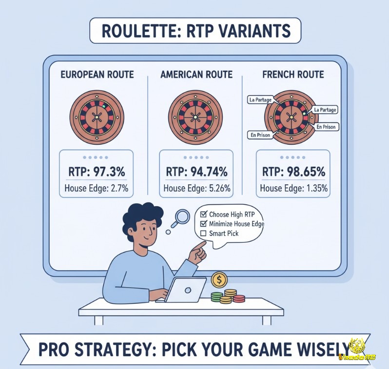 Người chơi Roulette chuyên nghiệp phân tích sự khác biệt về RTP giữa các phiên bản Roulette để lựa chọn bàn chơi thông minh, tối ưu hóa lợi thế