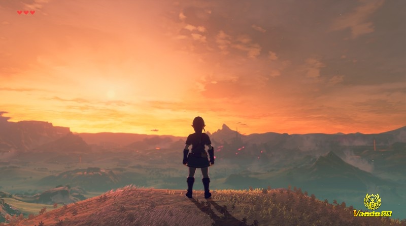 Hoàng hôn buông xuống Hyrule, giai điệu piano vang lên nhẹ nhàng giữa không gian tĩnh lặng