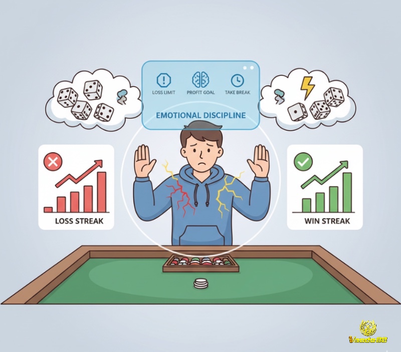 Người chơi kiểm soát tâm lý khi đối mặt với chuỗi thắng, thua để tránh đưa ra quyết định sai lầm