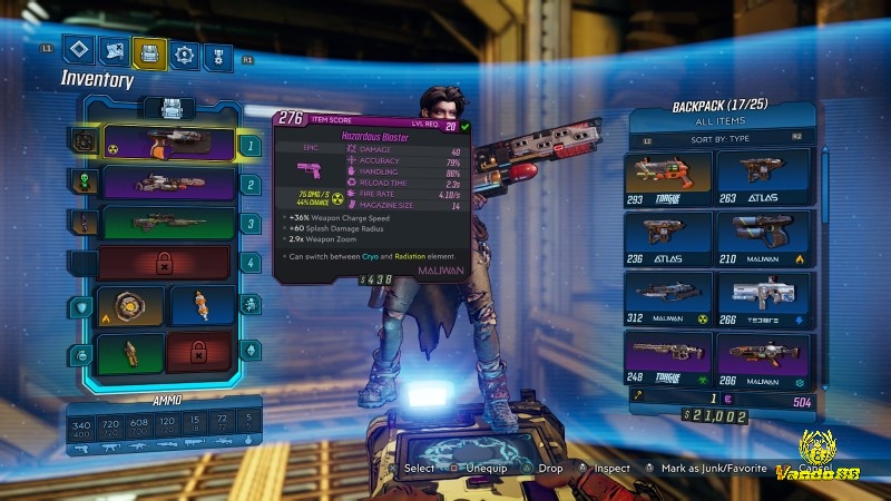 Vũ khí và loot trong Borderlands 3