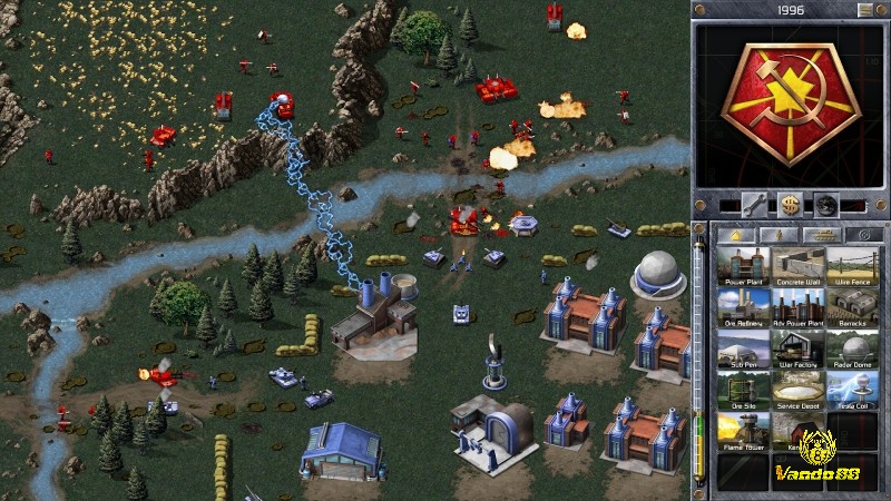 Hình ảnh căn cứ và bản đồ trong Command & Conquer Remastered Collection