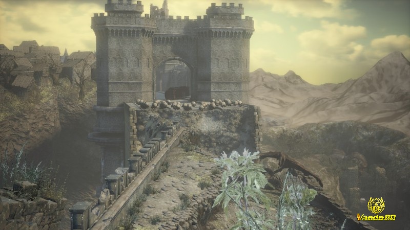 Bối cảnh u ám và kiến trúc đổ nát trong Dark Souls III