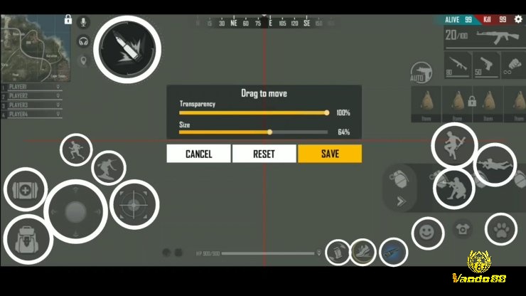Giao diện HUD tối ưu trong Free Fire cho thao tác chiến đấu