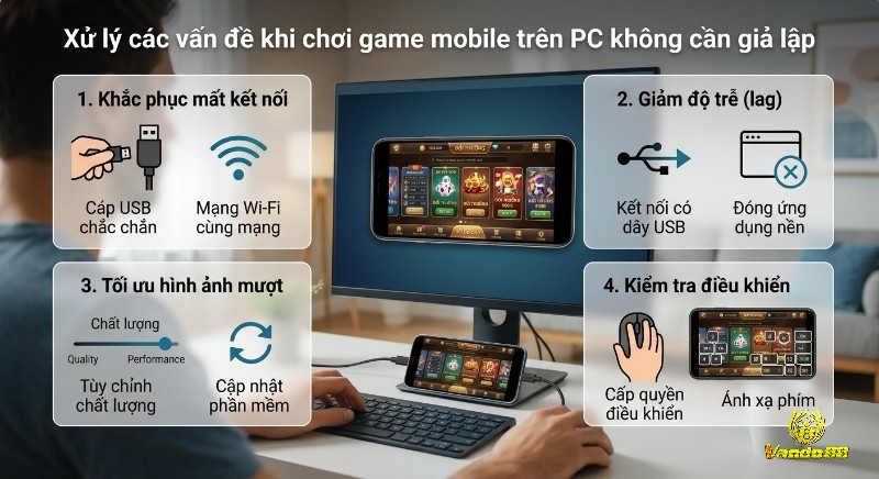 Quy trình 4 bước khắc phục lỗi khi chơi game mobile trên PC không cần giả lập, tối ưu kết nối, hình ảnh và điều khiển
