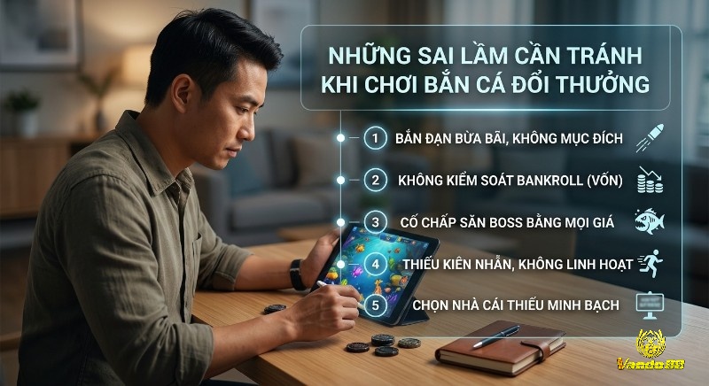 Checklist 5 sai lầm nghiêm trọng cần tránh khi chơi bắn cá đổi thưởng để tối ưu vốn và chiến thắng