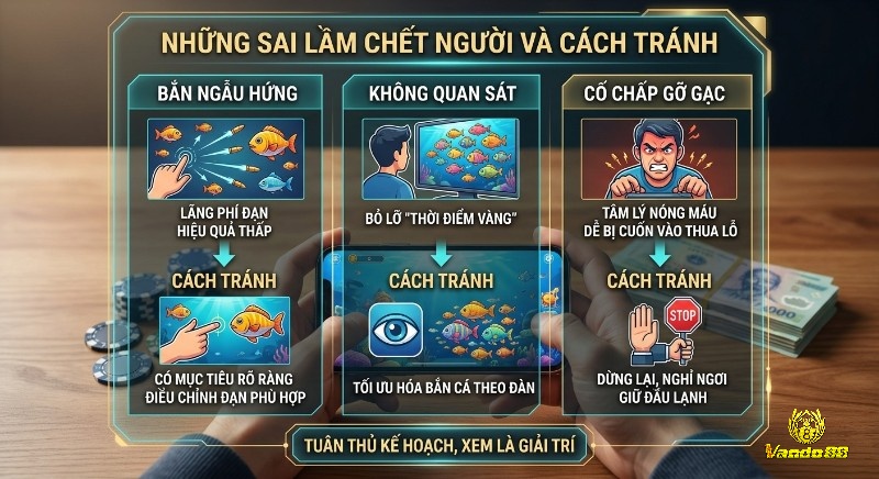 Hướng dẫn nhận diện và tránh 3 sai lầm chết người trong game bắn cá, tối ưu hóa chiến thuật và giữ tâm lý bình tĩnh