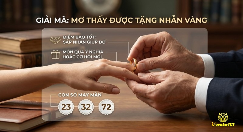 Giải mã ý nghĩa mơ thấy được tặng nhẫn vàng là điềm báo tốt về sự giúp đỡ, cơ hội mới kèm các con số may mắn 23, 32, 72