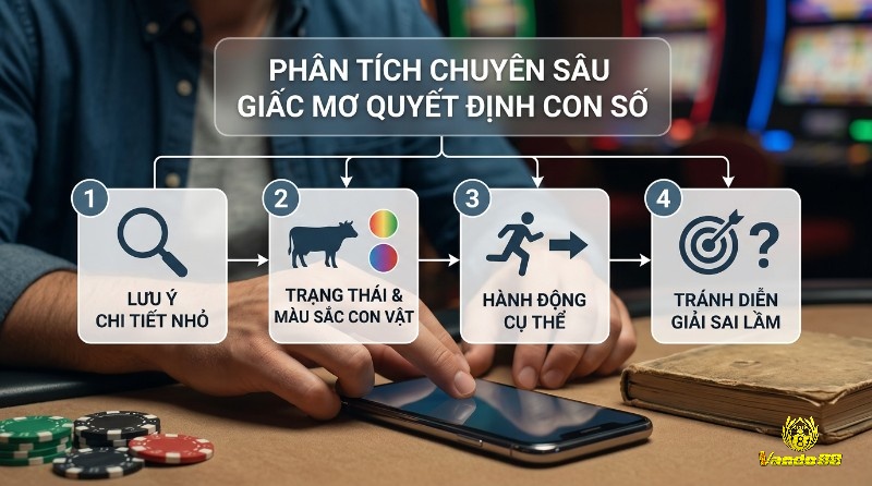 Phân tích chuyên sâu giấc mơ quyết định con số bằng cách lưu ý chi tiết nhỏ, trạng thái, màu sắc, hành động cụ thể của con vật để tránh diễn giải sai lầm